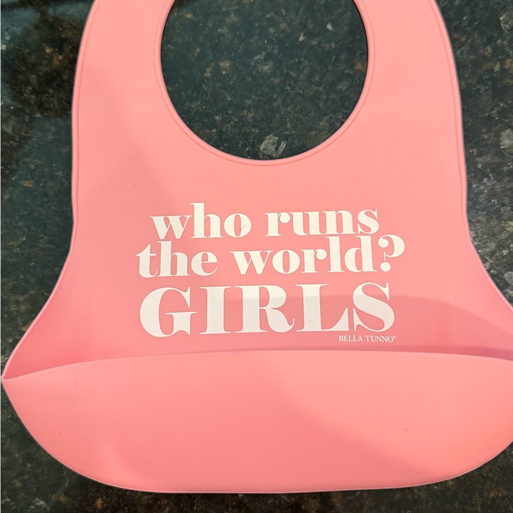 Bella Tunno Pink Bib with Empowering Print